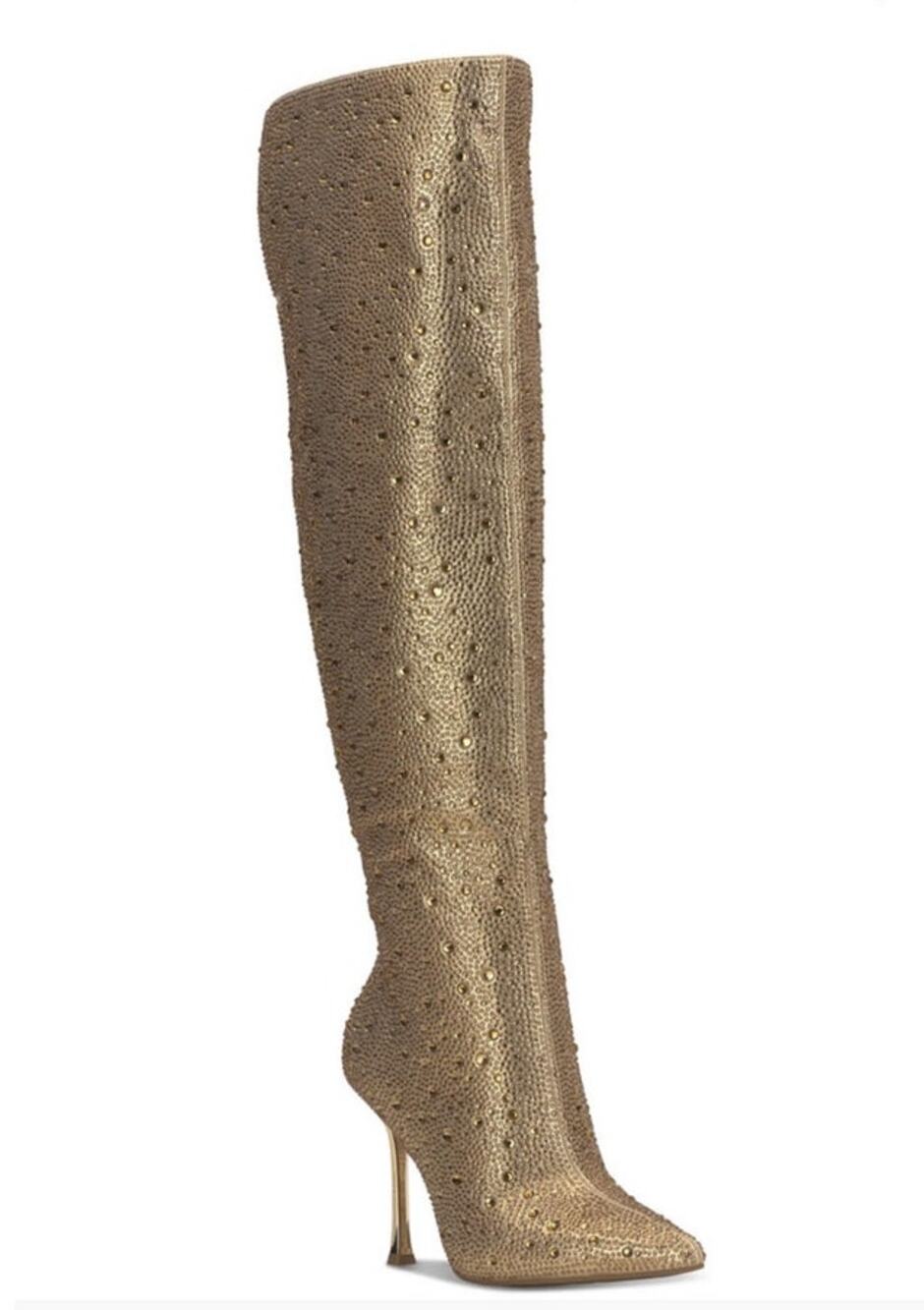 NIB I.N.C. International Concepts Saveria Sparkly Over The Knee Boots Gold 5M